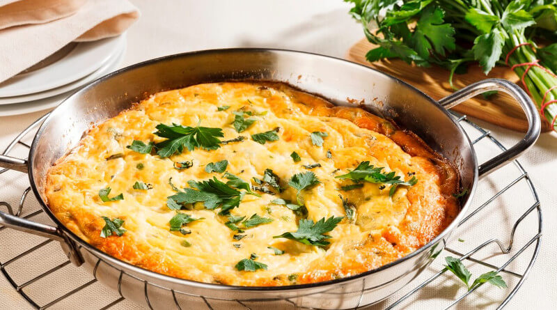 Frittata ze dvou druhů sýrů