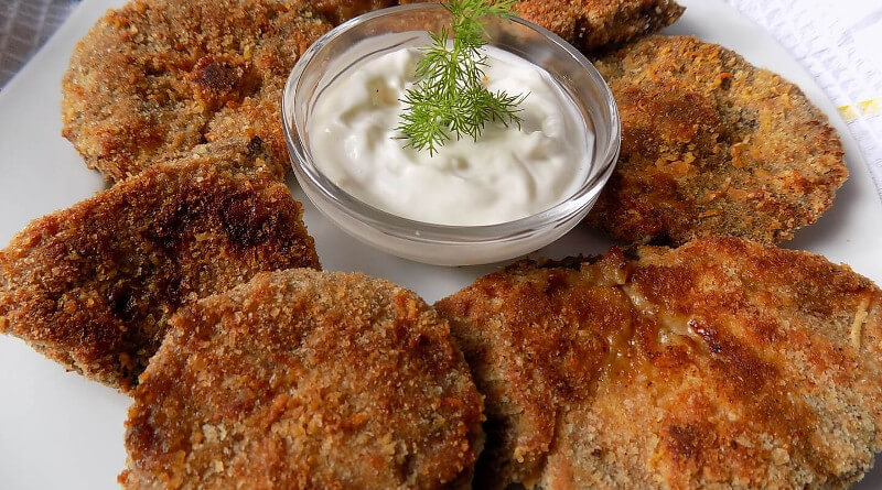 Smažené houby s mozzarellou
